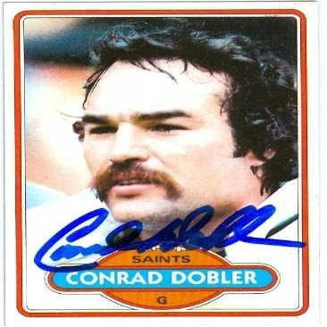 Sports Memorabilia Autograph Warehouse 31685 Conrad Dobler Autographed Football Card New Orleans Saints 1980 Topps No. 386