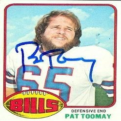 Sports Memorabilia Autograph Warehouse 69483 Pat Toomay Autographed Football Card Buffalo Bills 1976 Topps No. 94