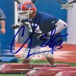 Sports Memorabilia Chris Ellis Autographed Football Card (Buffalo Bills) 2008 Upper Deck No.218 Rookie