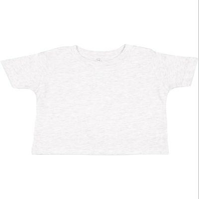 RABBIT SKINS Soft Cotton Toddler T-Shirt Boys Girls | Little Kids Tee| Blank Child Tshirt, Ash, 5/6