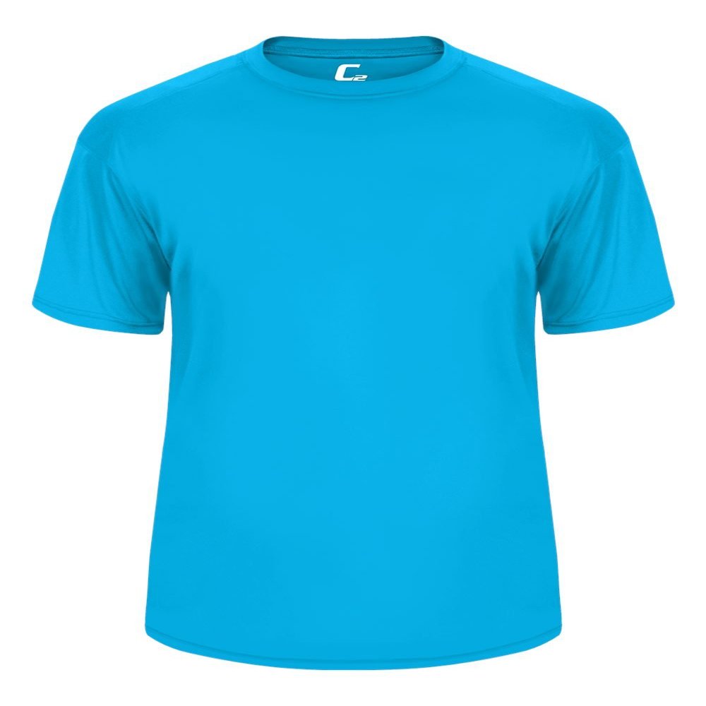 Badger Sport C2 Bright Blue Youth XL Short Sleeve Wicking Tee