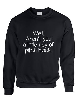 ALLNTRENDS Adult Sweatshirt Well Aren't You A Little Ray Of Pitch Black Sarcasm (2XL, Black)