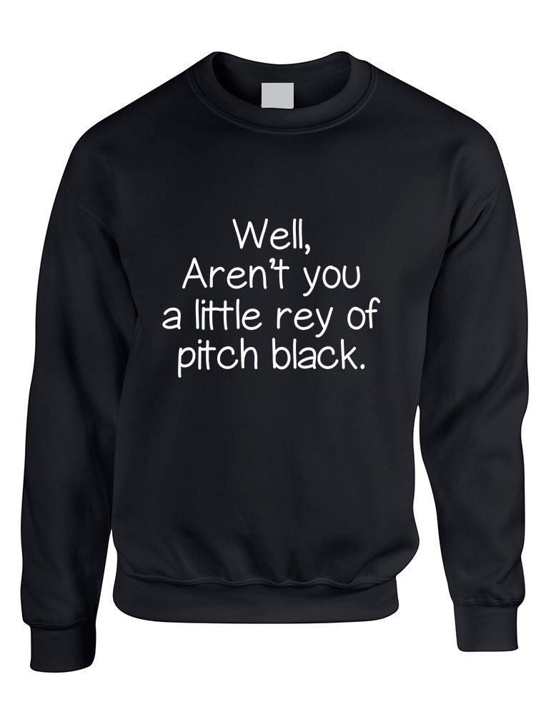 ALLNTRENDS Adult Sweatshirt Well Aren't You A Little Ray Of Pitch Black Sarcasm (2XL, Black)