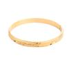 18K Gold Plated Texture Ethiopian Bangle Bracelet Africa Arab Dubai Gold Bangle Bracelet (N) view 2