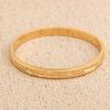 18K Gold Plated Texture Ethiopian Bangle Bracelet Africa Arab Dubai Gold Bangle Bracelet (N) view 3