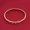 18K Gold Plated Texture Ethiopian Bangle Bracelet Africa Arab Dubai Gold Bangle Bracelet (N) view 4