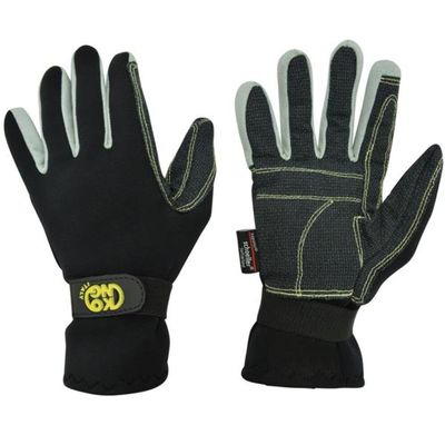 KONG Canyon Gloves, Neoprene Canyoning with Reinforced Palm & Fingers, EN 388 Certified Protective Gloves for Aquatic & Rope Work, Adjustable Velcro Closure, Made in Italy (LG)