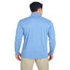 UltraClub Men's Cool & Dry Heathered Performance Quarter-Zip XL COLMBIA BLU HTHR view 3