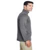 UltraClub Men's Cool & Dry Heathered Performance Quarter-Zip XL BLACK HEATHER view 2