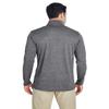 UltraClub Men's Cool & Dry Heathered Performance Quarter-Zip XL BLACK HEATHER view 3