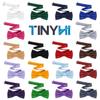 TINYHI Men's Pre-Tied Satin Formal Tuxedo Bowtie Adjustable Length Satin Bow Tie Pink One Size view 3