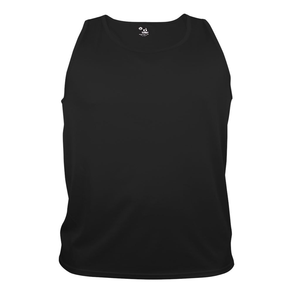 Badger Sport Black Adult XL Athletic Sleeveless Wicking Tank Top