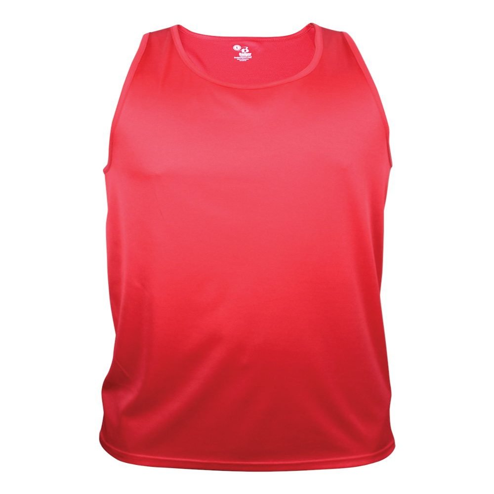 Badger Sport Red Adult 3X Athletic Sleeveless Wicking Tank Top