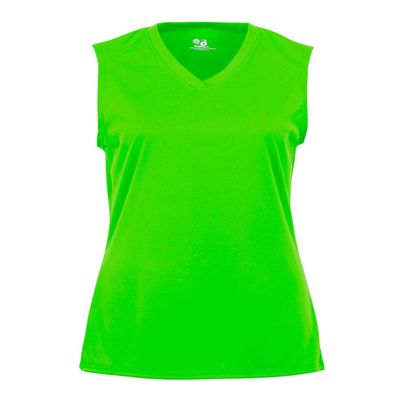 Badger Sport Lime Girls Medium Girls Sleeveless Wicking
