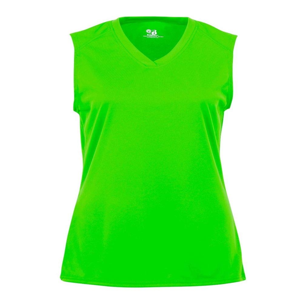 Badger Sport Lime Girls Medium Girls Sleeveless Wicking