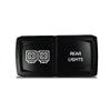 CH4X4 Rocker Switch V2 Rear Lights Symbol 3 - Horizontal - Green Led view 1