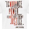 Anti-Trump Enemy of Justice Quote Men's Premium T-Shirt White view 3