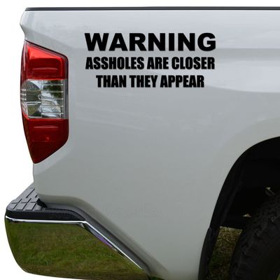Funny Warning Assholes Die Cut Vinyl Decal Sticker For Car Truck Motorcycle Window Bumper Wall Decor Size- [6 inch/15 cm] Wide Color- Gloss Black