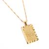24K New Islamic Allah Pendant Charm Gold Pendant Necklace Religious Muslim Jewelry (Gold Plated) view 1