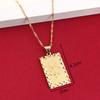 24K New Islamic Allah Pendant Charm Gold Pendant Necklace Religious Muslim Jewelry (Gold Plated) view 2