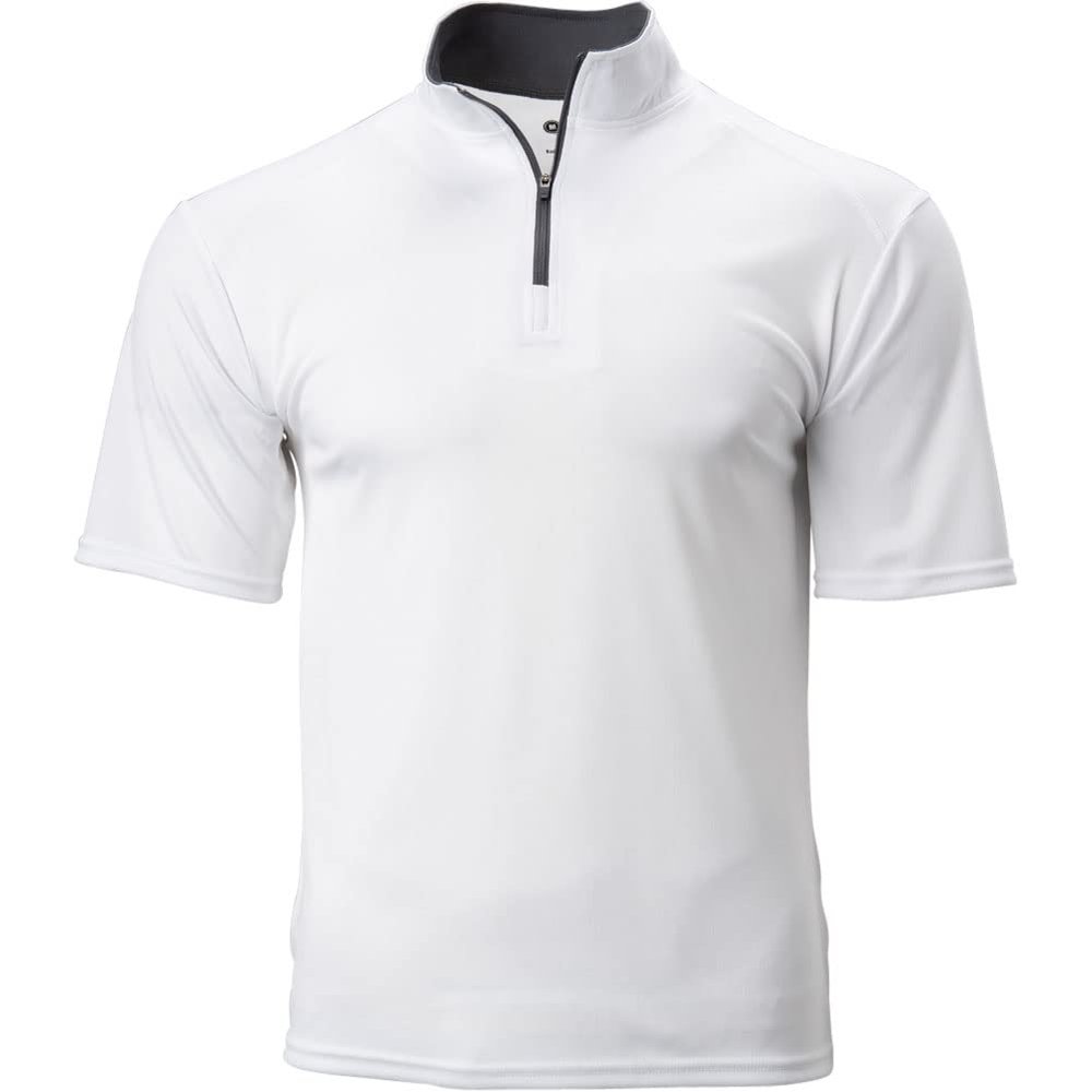 B-Core S/S 1/4 Zip White/Graphite Small
