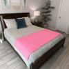 Open Road Goods Handmade Solid Color Yoga Blanket - Thick Mexican Blanket or Throw - Made for Yoga! (Pink Blanket) view 2