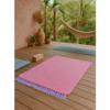 Open Road Goods Handmade Solid Color Yoga Blanket - Thick Mexican Blanket or Throw - Made for Yoga! (Pink Blanket) view 3