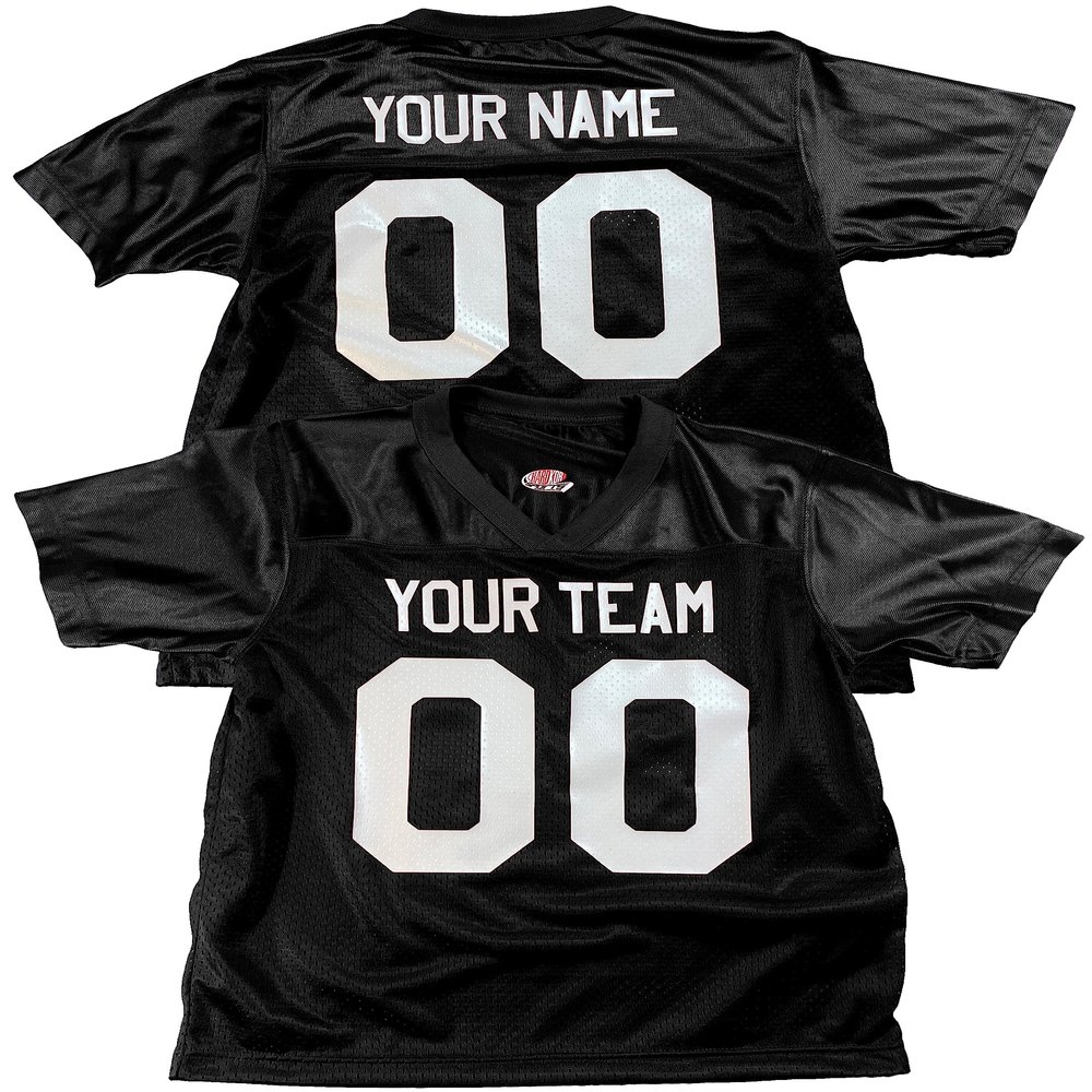 Custom Football Jersey for Men You Design Online in Adult Medium in Black