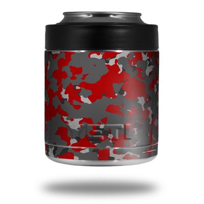 WraptorCamo Old School Camouflage Camo Red - Decal Style Skin Wrap fits Yeti Rambler Colster and RTIC Can (Cooler NOT Included)