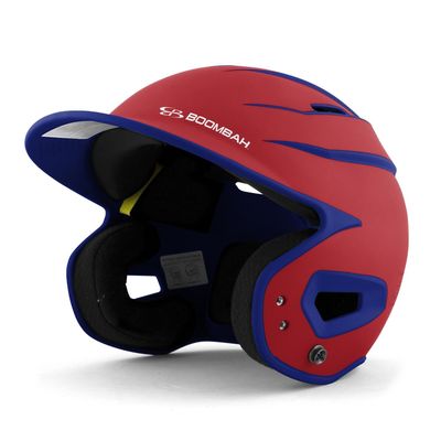 Boombah DEFCON Batting Helmet Sleek Profile Red/Royal Blue - Size Senior 7" - 7 3/4"