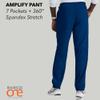 BARCO One Amplify Classic Fit Scrub Pant for Men  Indigo, 7-Pocket Pants w/ 360 Spandex Stretch, Moisture Wicking, Anti-Static and Quick-Shed  Medium, Short Fit view 4
