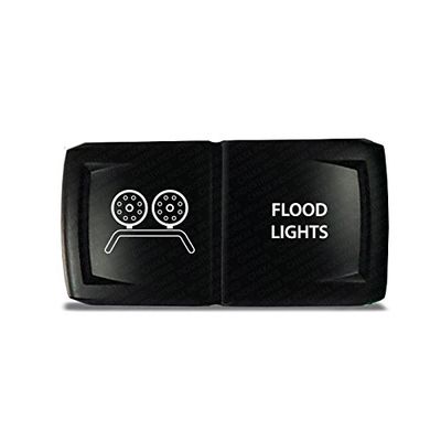 CH4X4 Rocker Switch V2 Flood Lights Symbol 3 - Horizontal - Blue Led