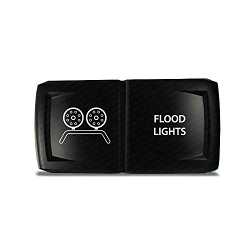 CH4X4 Rocker Switch V2 Flood Lights Symbol 3 - Horizontal - Blue Led