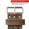 Steel Sweat Weight Lifting Belt - 4 Inches Wide by 10mm - Single Prong Powerlifting Belt that's Heavy Duty - Vegetable Tanned Leather - HYDE Brown Large view 4
