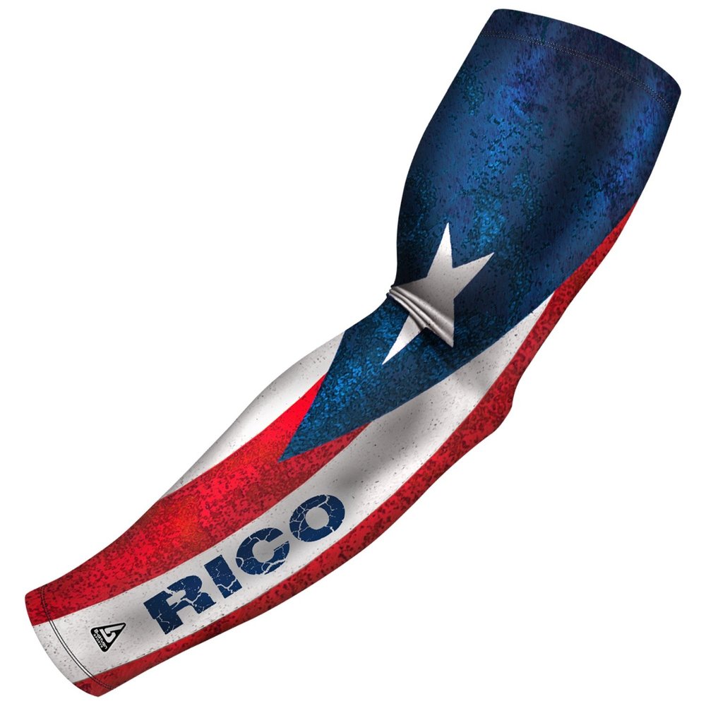 B-Driven Premium Pro-Fit Sports Compression Arm Sleeve (Single) Patriotic Designs Baseball Arm Sleeves - Men Women Youth