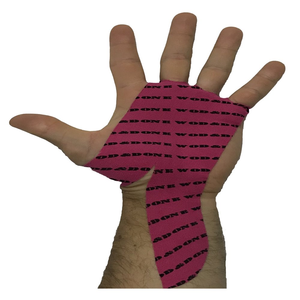 WOD&DONE Custom Hand Protection Athletic Grips for Pullups, Functional Fitness, Gymnastics (Fuchsia, 20pk)