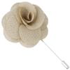 Flairs New York Gentleman's Essentials Premium Handmade Flower Lapel Pin Boutonniere (Pack of 1 Pin, Champagne Gold Begonia) view 1