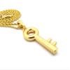 NYFASHION101 Polished Lever Lock Key Pendant w/2mm 24" Rope Chain Necklace, Gold-Tone view 4