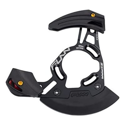Funn Zippa DH Chain Guide, ISCG05 Interface, BSA Adapter Included, 32T-38T, Mountain Bike Chain Protector (Black)
