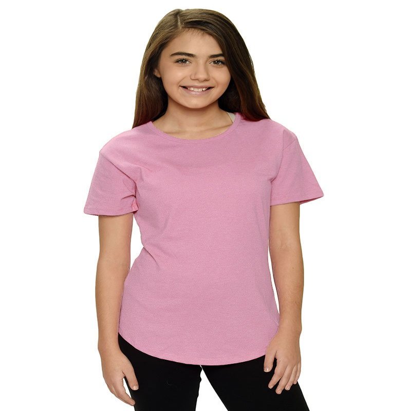Monag Toddler Short Sleeve Round Bottom T-Shirt Vintage Pink 2y