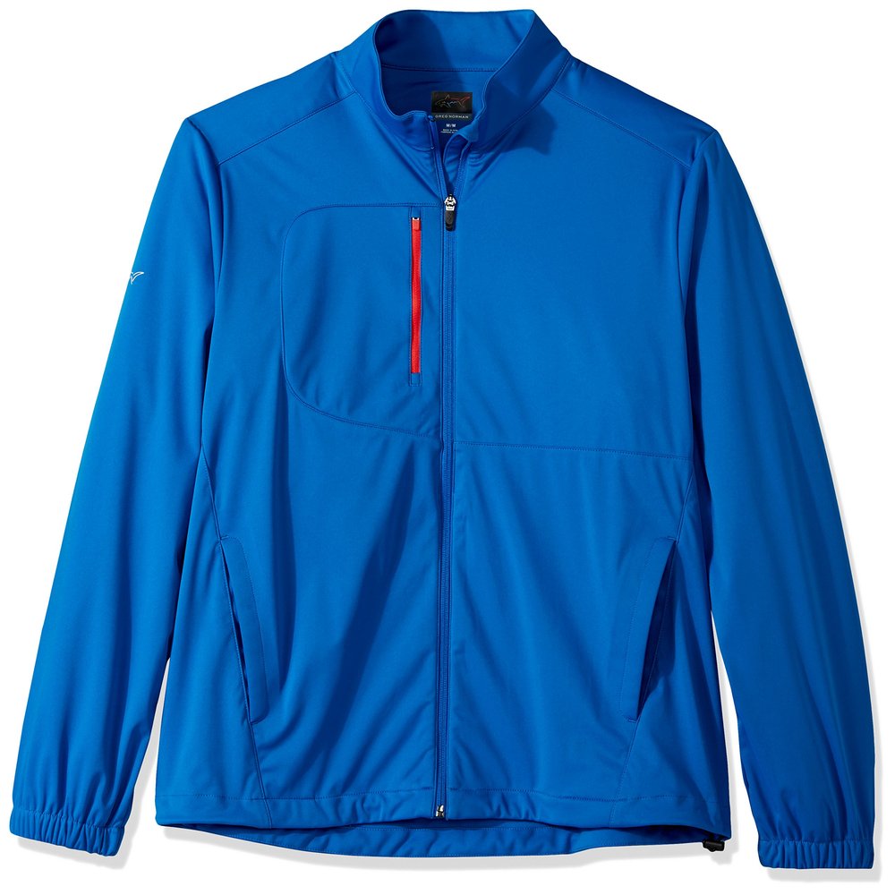 Greg Norman PGA Adult Men Full Zip Weatherknit,Medium,Maritime