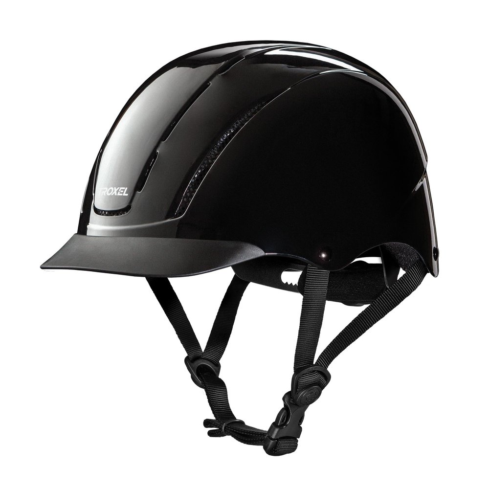 Troxel Spirit Full Coverage Horse Riding Helmet, Low-Profile Adjustable Design, Safety Horseback Riding Gear, Medium (7 - 7-3/8), Black