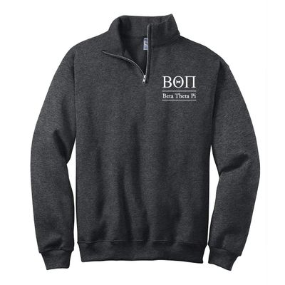 Sorority Letters Shop Beta Theta Pi Quarter Zip Pullover Sweatshirt (S)