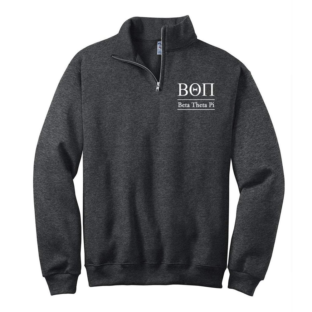 Sorority Letters Shop Beta Theta Pi Quarter Zip Pullover Sweatshirt (S)