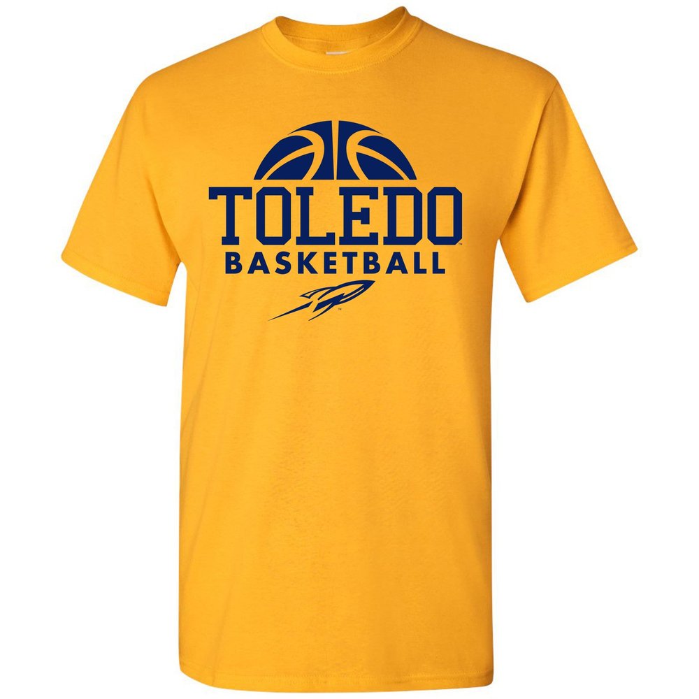 UGP Campus Apparel Toledo Rockets Basketball Hype Mens T-Shirt - Small - Gold