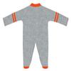Creative Knitwear College Baby Infant Sports Shoe Footed Romper Long Sleeve- Auburn Tigers Logo, Oxford/Orange, Size 0-3 Months view 2