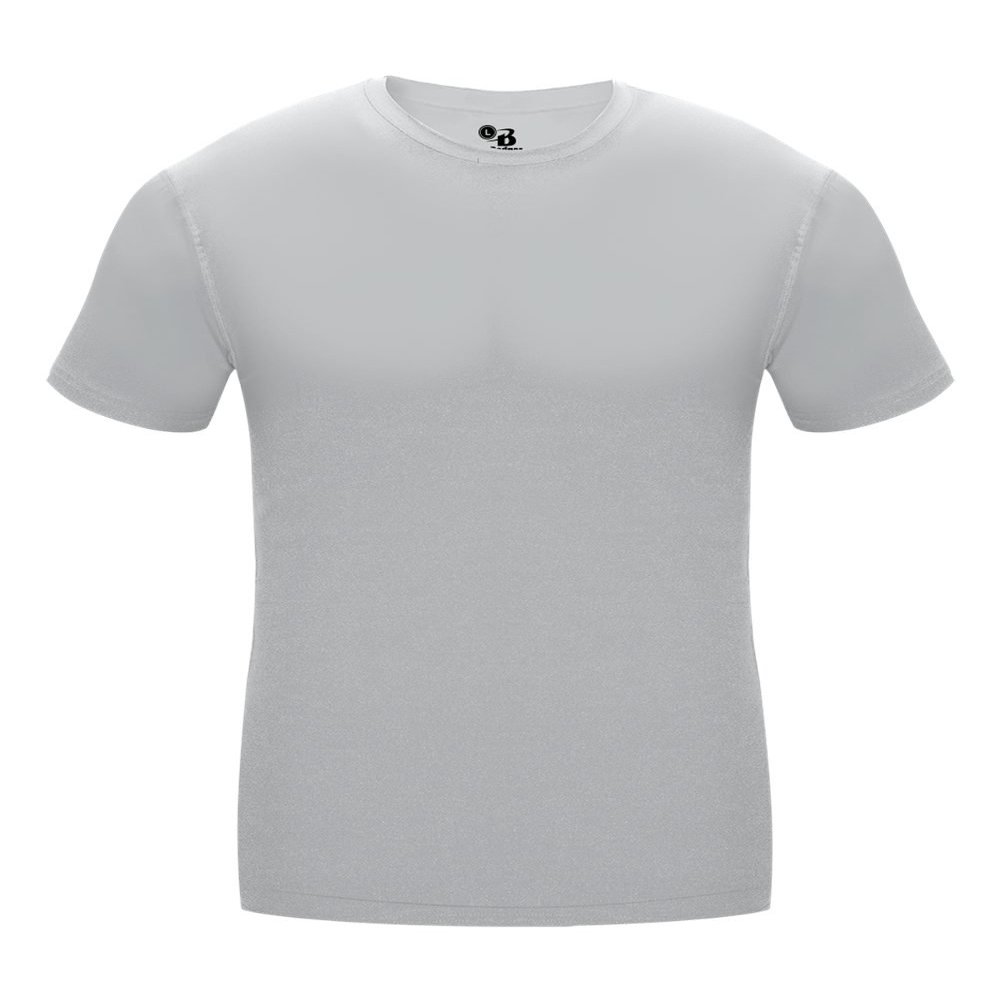 Badger Sport Silver Youth Medium Compression Short Sleeve