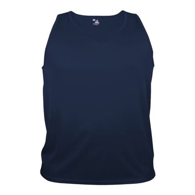 Badger Sport Navy Tank (Youth Large Athletic Sleeveless Wicking Tank Top