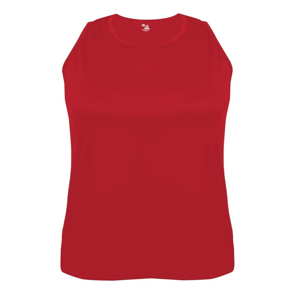 Badger Sport Red Ladies Medium Athletic Sleeveless Wicking Tank Top