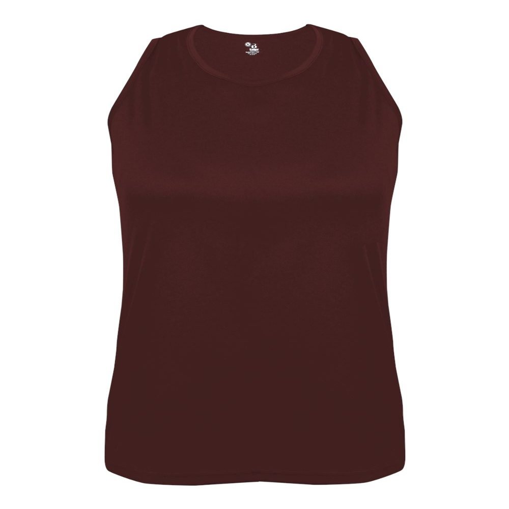 Badger Sport Maroon Ladies XL Athletic Sleeveless Wicking Tank Top